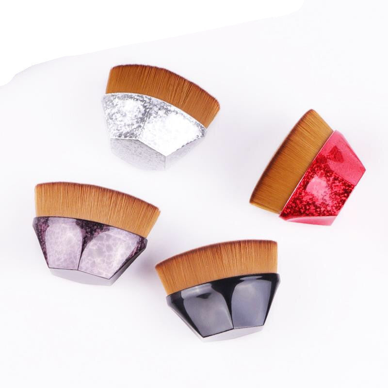 Single No. 55 Magic Petal Flat Head Foundation Brush Diamond Makeup Brush With Storage Box