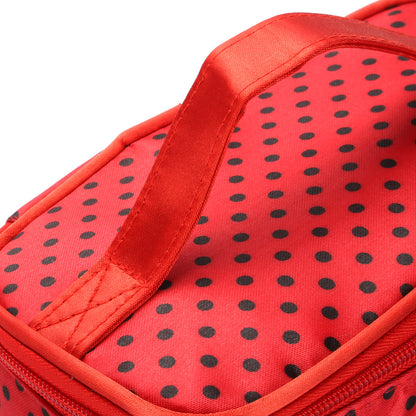 Polka Dot Double-layer Cosmetic Bag