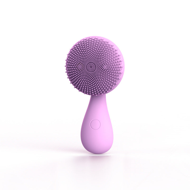 Magnetic Beads Rotating Rubbing Massage Sonic Silicone Facial Cleanser Multi-function Face Brush Small Ruyi Facial Cleanser Wireless Charging