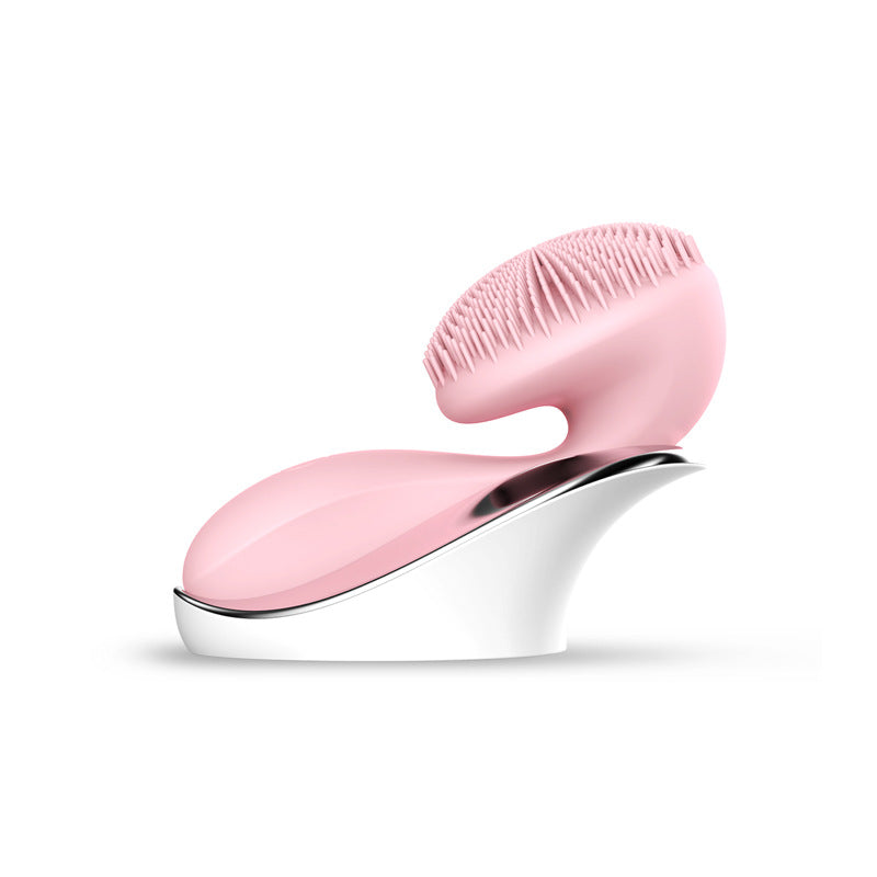 Magnetic Beads Rotating Rubbing Massage Sonic Silicone Facial Cleanser Multi-function Face Brush Small Ruyi Facial Cleanser Wireless Charging