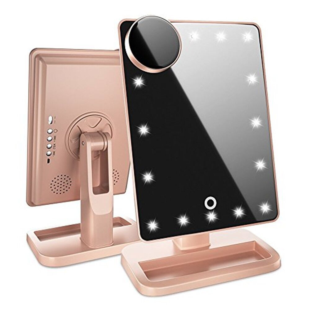 Led Makeup Mirror Desktop Smart Touch With Light Bluetooth Table Mirror