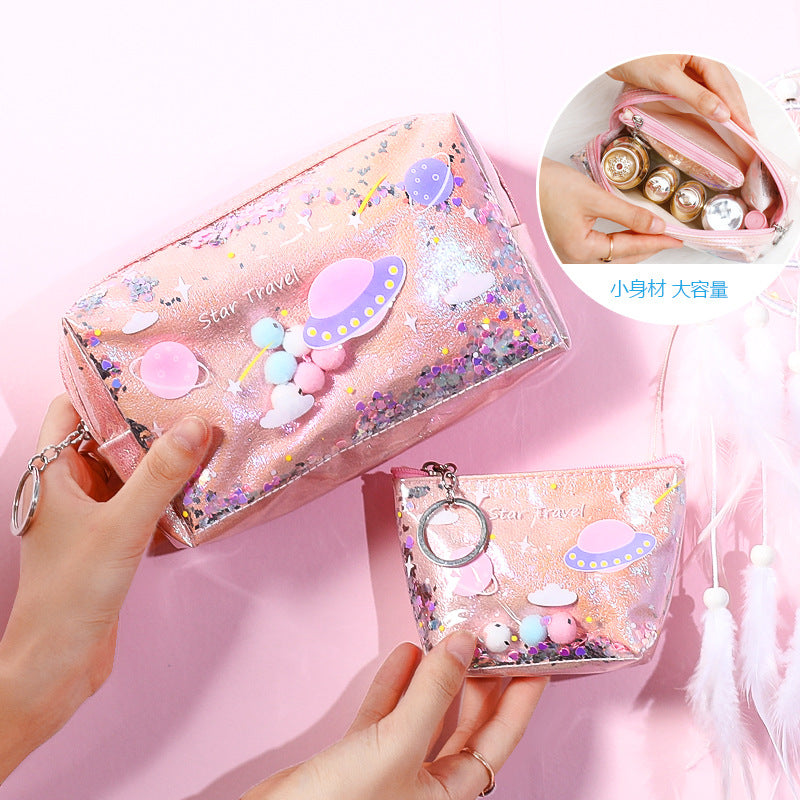 Gingervibez Waterproof Fashion Laser Cosmetic Bag -Durable
