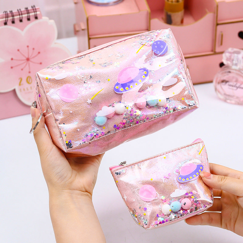 Gingervibez Waterproof Fashion Laser Cosmetic Bag -Durable