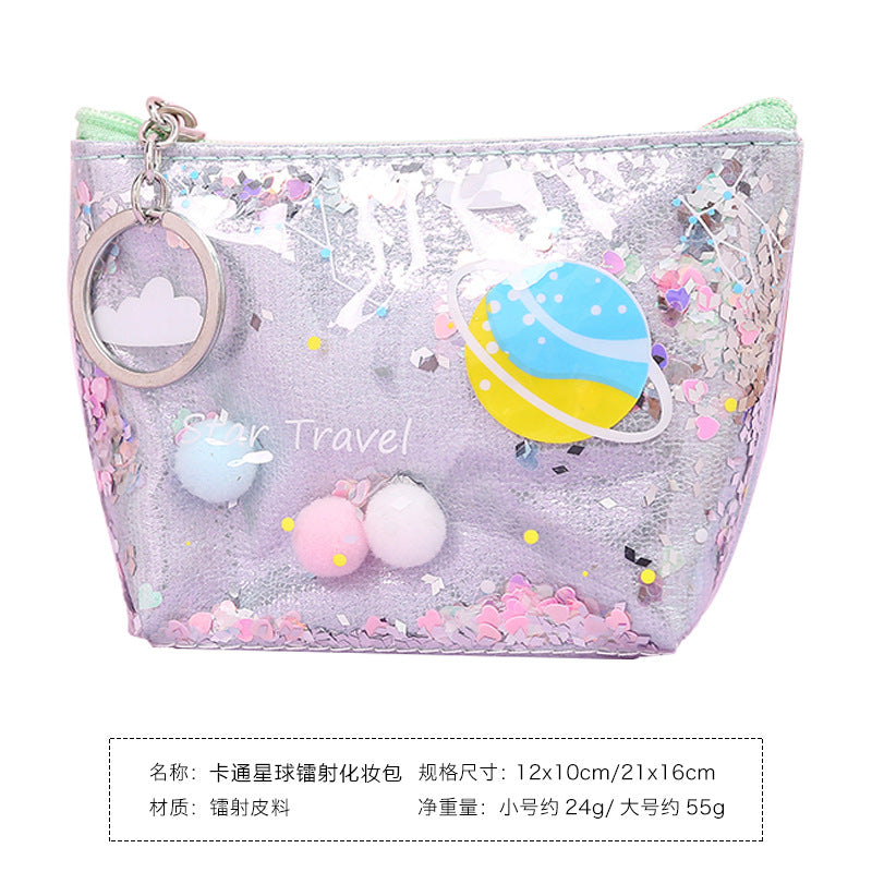 Gingervibez Waterproof Fashion Laser Cosmetic Bag -Durable