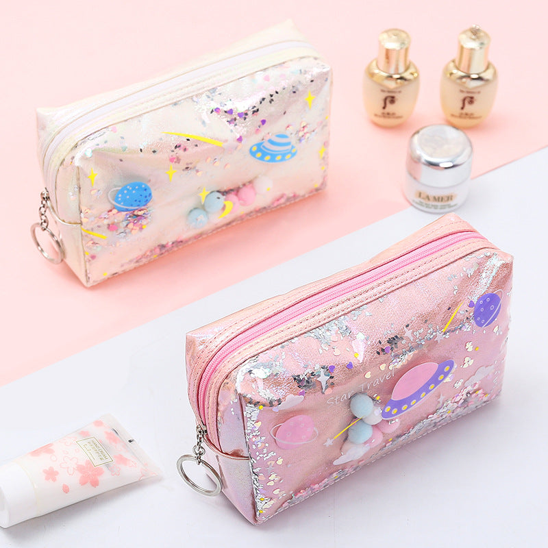 Gingervibez Waterproof Fashion Laser Cosmetic Bag -Durable