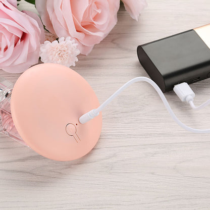LED Makeup Mirror Compact Hand-held Luminous Makeup Mirror Girls Portable Round Small Mirror