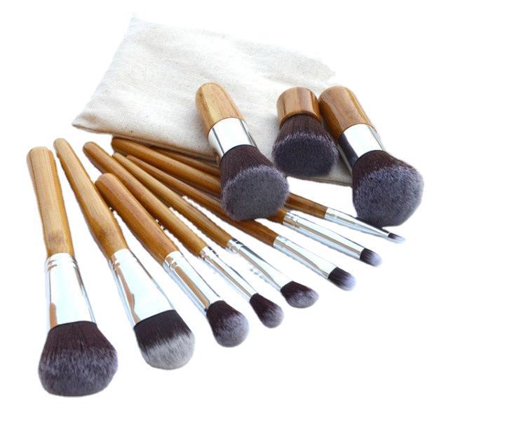 11 Bamboo Handle Makeup Brush Makeup Brush Set Beauty Tools Processing Set