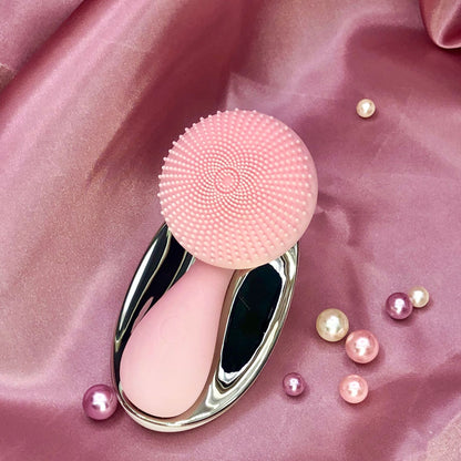 Magnetic Beads Rotating Rubbing Massage Sonic Silicone Facial Cleanser Multi-function Face Brush Small Ruyi Facial Cleanser Wireless Charging