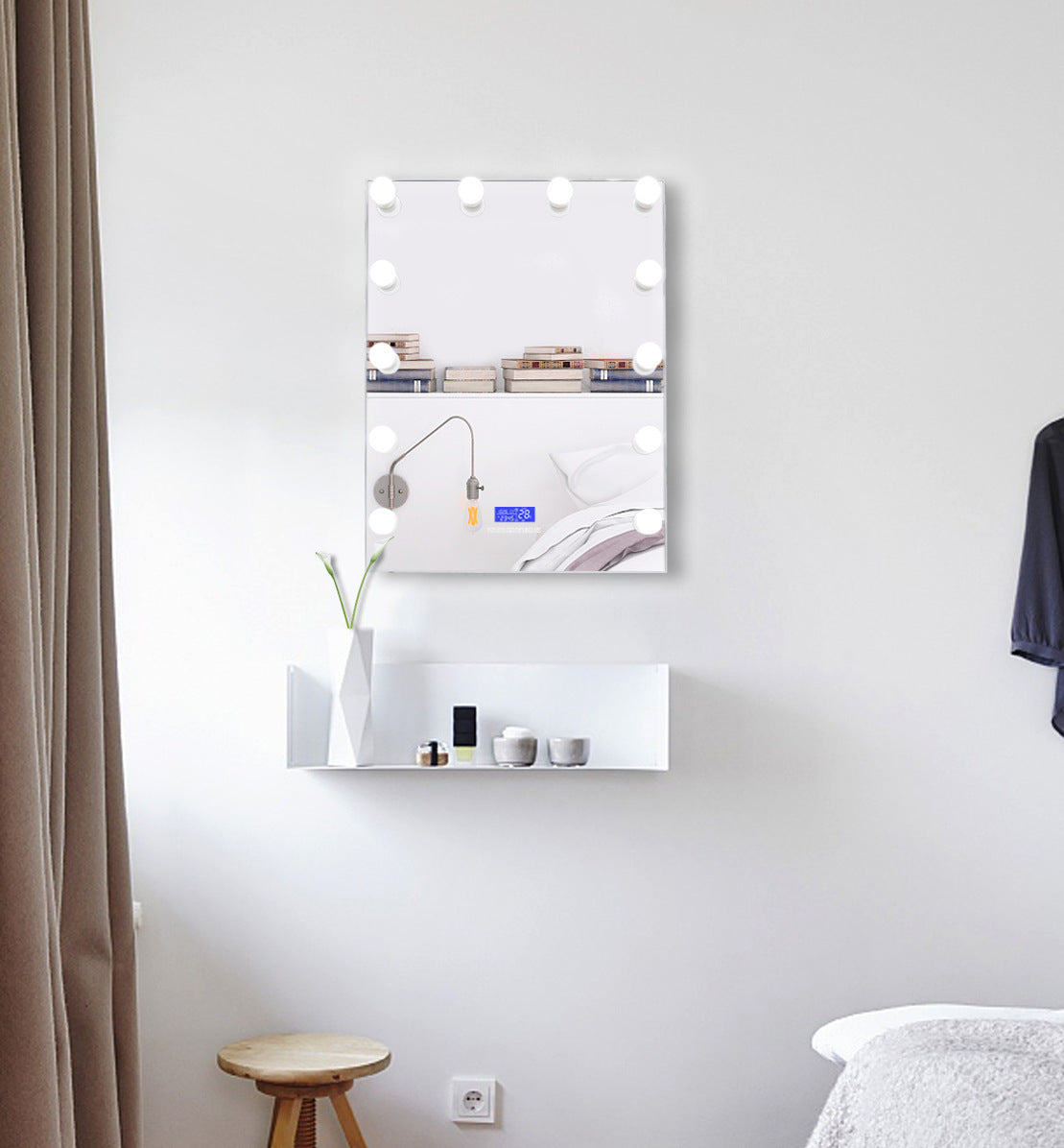 Lighted Sink Wall Hanging Toilet Led Makeup Mirror