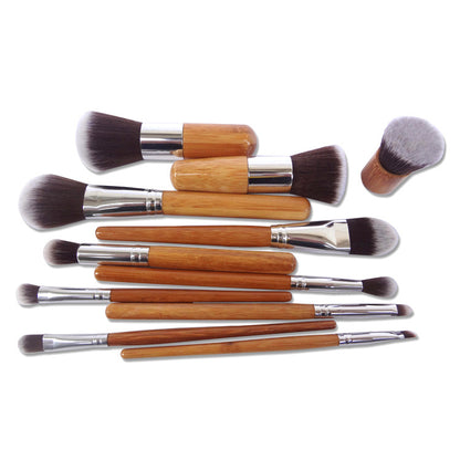 11 Bamboo Handle Makeup Brush Makeup Brush Set Beauty Tools Processing Set