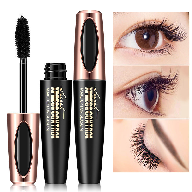Waterproof Mascara Fiber Silk Eyelash Thick Curling Natural Lengthening Eyelash Black Durable