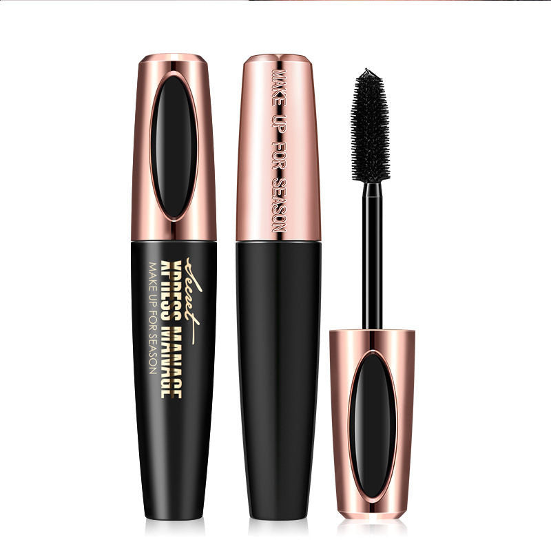 Waterproof Mascara Fiber Silk Eyelash Thick Curling Natural Lengthening Eyelash Black Durable