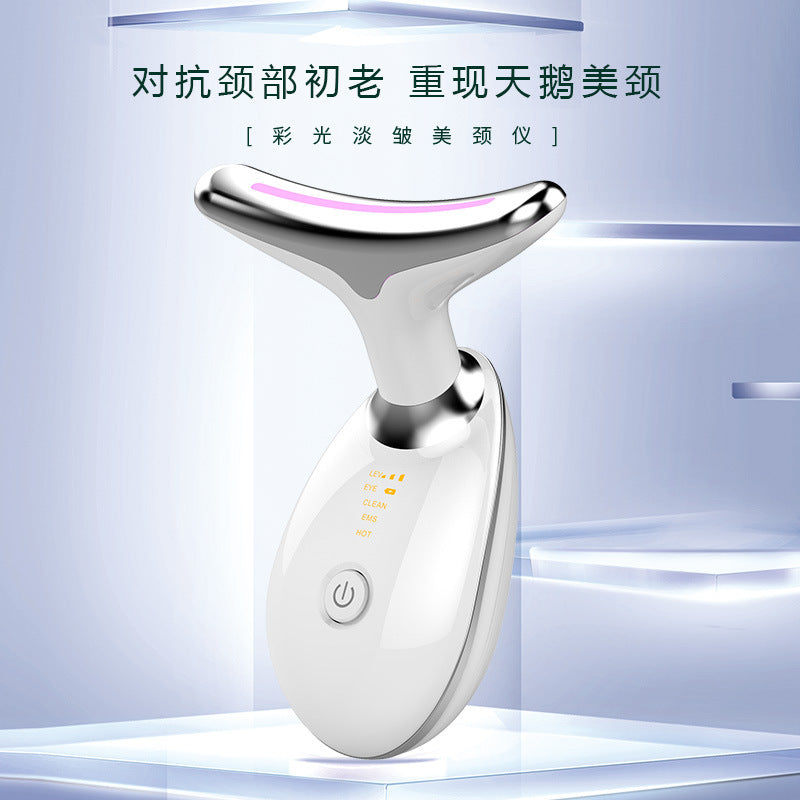 Neck Protection Instrument EMS Lifting And Tightening Neck Massage Instrument Color Light Import Neck Beauty Instrument