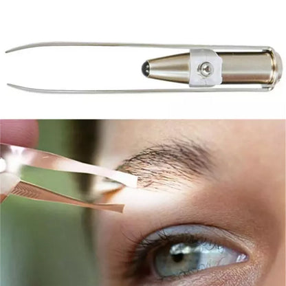With LED Light Eyebrow Clip Eyebrow Clip Eyelash Clip Beauty Clip Eyebrow Trimmer OPP