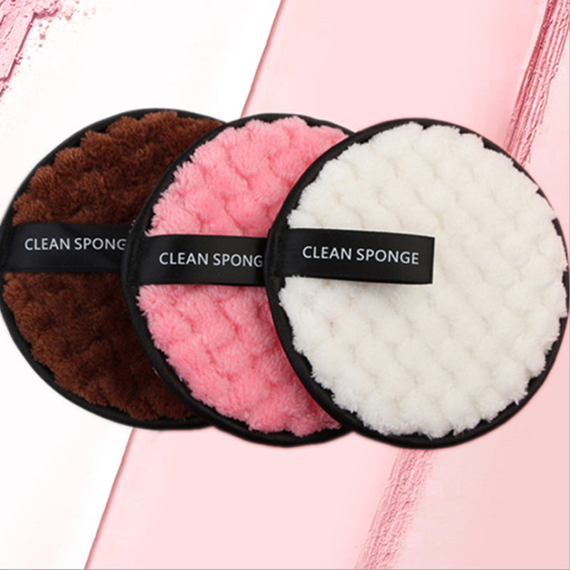 Lazy Makeup Remover Powder Puff Net Red  Double-sided Face Wash Makeup Remover Pad Can Be Washed Round Makeup Remover Cotton