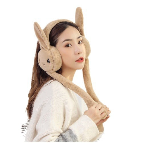 Children's Warm Earmuffs Rabbit Ears Move Female Students Cute Earmuffs Winter Earmuffs Winter Earmuffs Winter Earmuffs