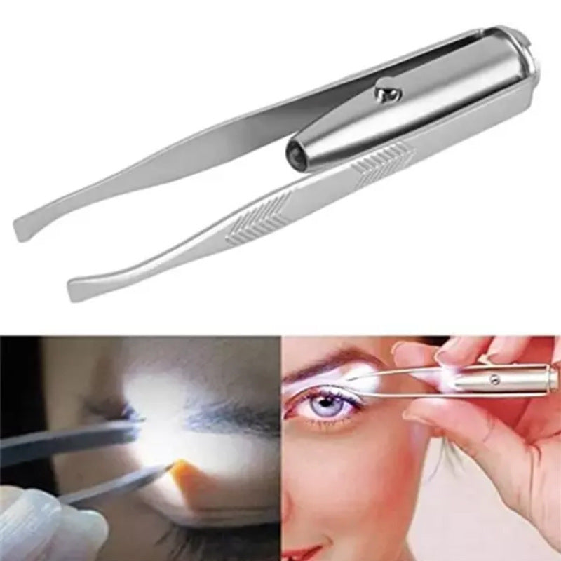 With LED Light Eyebrow Clip Eyebrow Clip Eyelash Clip Beauty Clip Eyebrow Trimmer OPP