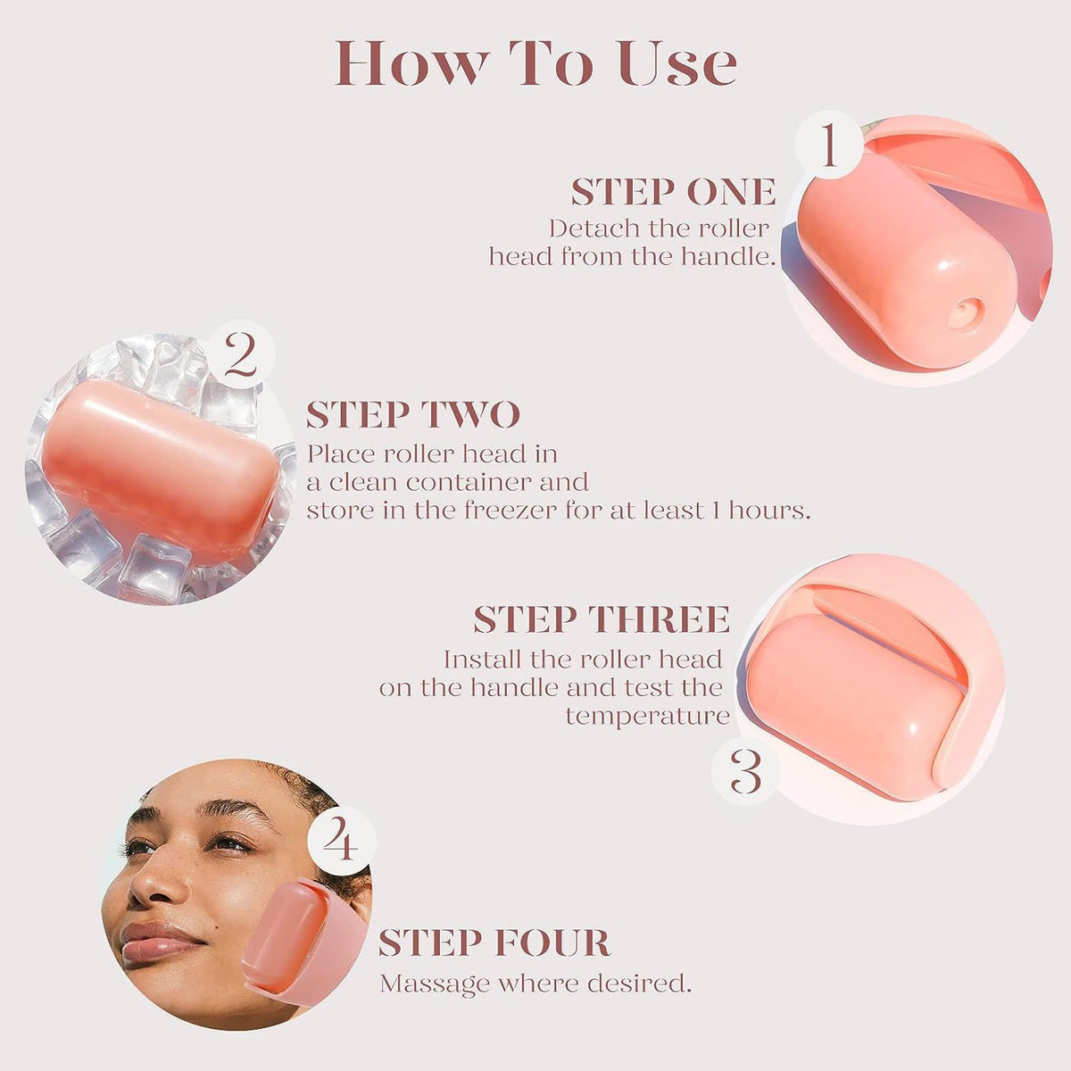 Ice Roller Massager Face Ice Head Roller Beauty Ice Compress Massage