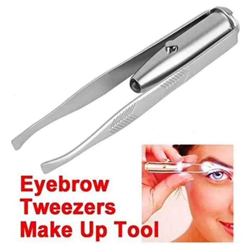 With LED Light Eyebrow Clip Eyebrow Clip Eyelash Clip Beauty Clip Eyebrow Trimmer OPP