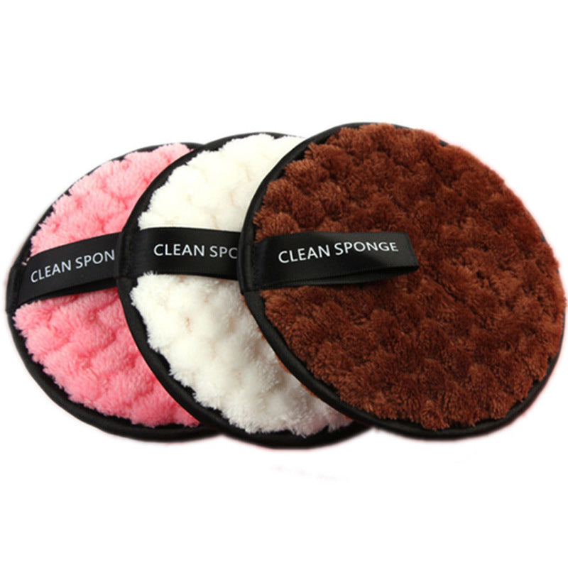 Lazy Makeup Remover Powder Puff Net Red  Double-sided Face Wash Makeup Remover Pad Can Be Washed Round Makeup Remover Cotton