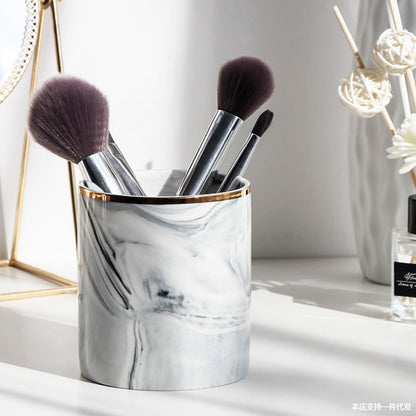 Makeup Brush Storage Tube Desktop Beauty Brush  Storage Box Brush Bucket