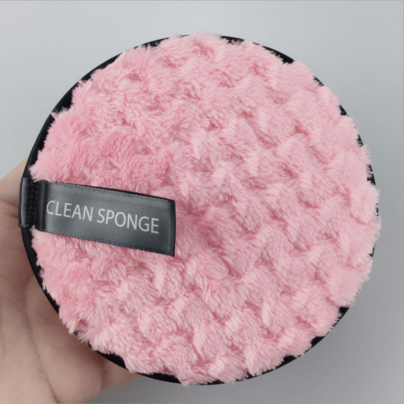 Lazy Makeup Remover Powder Puff Net Red  Double-sided Face Wash Makeup Remover Pad Can Be Washed Round Makeup Remover Cotton